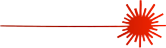 a laser beam hitting an object